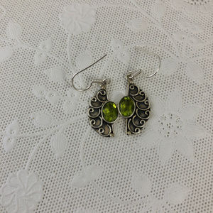 3CT Peridot 925 Sterling Silver Earrings